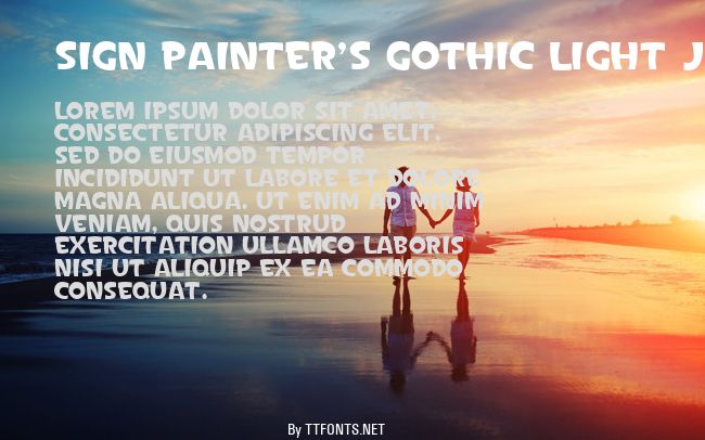 Sign Painter's Gothic Light JL example